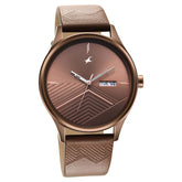 Fastrack,Men's Watch Brown Dial Brown Leather Strap, 3247QL02